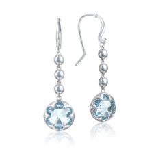 Grand Rapids Jewelry Store - Earrings Tacori Fashion Silver 18k Gold Cascading Drop Sky Blue Topaz Se21302 10