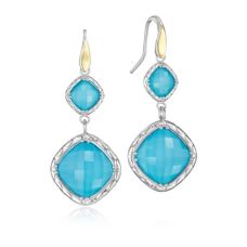 Grand Rapids Jewelry Store - Earrings Tacori Fashion Silver 18k Gold Flourishing Gem Drop Neo Turquoise Se118y05 10