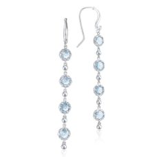 Earrings Tacori Fashion Silver 18k Gold Rain Drop Sky Blue Topaz Se21402 10 Grand Rapids Jewelry Store - Earrings Tacori Fashion Silver 18k Gold Rain Drop Sky Blue Topaz Se21402 10