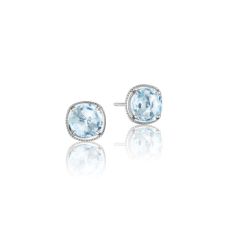 Grand Rapids Jewelry Store - Earrings Tacori Fashion Silver 18k Gold Simply Gem Stud Sky Blue Topaz Se15402 10