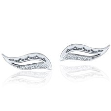 Grand Rapids Jewelry Store - Earrings Tacori Fashion Silver 18k Gold Wave Diamond Se236