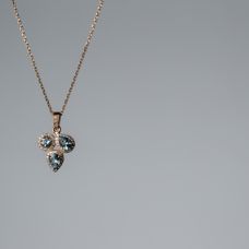 Grand Rapids Jewelry Store - Neck Pendant Medawar Rose Gold Aquamarine Diamond