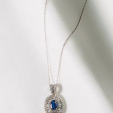 Grand Rapids Jewelry Store - Neck Pendant Medawar White Gold Diamond Tanzanite