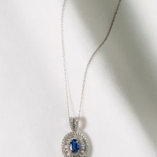 Grand Rapids Jewelry Store - Neck Pendant Medawar White Gold Diamond Tanzanite