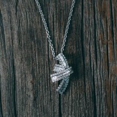 Neck Pendant Medawar White Gold Wrap Around Diamond Grand Rapids Jewelry Store - Neck Pendant Medawar White Gold Wrap Around Diamond