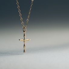 Grand Rapids Jewelry Store - Neck Pendant Medawar Yellow Gold Twisted Cross