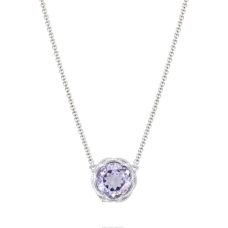 Grand Rapids Jewelry Store - Necklace Tacori Fashion Silver 18k Gold Bold Crescent Station Rose Amethyst Sn22413 10