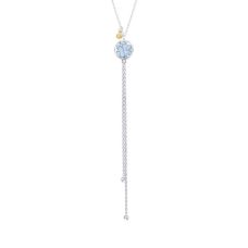 Grand Rapids Jewelry Store - Necklace Tacori Fashion Silver 18k Gold Petite Lariat Sky Blue Topaz Sn20102 10
