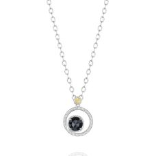 Grand Rapids Jewelry Store - Necklace Tacori Fashion Silver 18k Gold Silver Bloom Black Onyx Sn14019 10