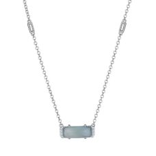Grand Rapids Jewelry Store - Necklace Tacori Fashion Silver 18k Gold Solitaire Emerald Cut Gem Green Chalcedony Sn23438 10