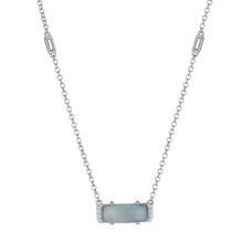 Grand Rapids Jewelry Store - Necklace Tacori Fashion Silver 18k Gold Solitaire Emerald Cut Gem Green Chalcedony Sn23438 10