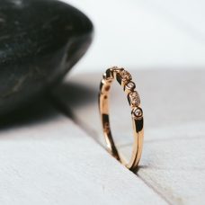 Rings Anniversary Medawar Rose Gold Varied Diamonds Grand Rapids Jewelry Store - Rings Anniversary Medawar Rose Gold Varied Diamonds