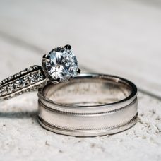 Rings Engagement And Mens Wedding Band Medawar White Gold Diamond And Grooved Grand Rapids Jewelry Store - Rings Engagement And Mens Wedding Band Medawar White Gold Diamond And Grooved
