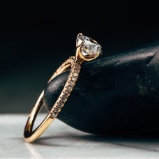 Rings Engagement Medawar Rose Gold Diamonds Grand Rapids Jewelry Store - Rings Engagement Medawar Rose Gold Diamonds
