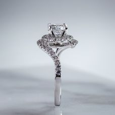 Grand Rapids Jewelry Store - Rings Engagement Ring Medawar White Gold Platinum Diamond Halo