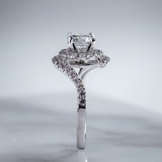 Rings Engagement Ring Medawar White Gold Platinum Diamond Halo Grand Rapids Jewelry Store - Rings Engagement Ring Medawar White Gold Platinum Diamond Halo