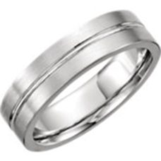 Rings Mens Wedding Band Medawar Comfort Fit White Gold Platinum Grooved Grand Rapids Jewelry Store - Rings Mens Wedding Band Medawar Comfort Fit White Gold Platinum Grooved