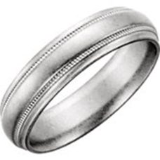 Rings Mens Wedding Band Medawar Comfort Fit White Gold Platinum Milgrain Grand Rapids Jewelry Store - Rings Mens Wedding Band Medawar Comfort Fit White Gold Platinum Milgrain
