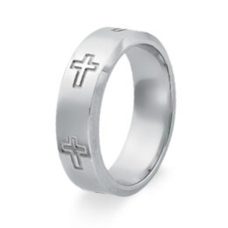 Rings Mens Wedding Band Medawar White Gold Platinum Crosses Grand Rapids Jewelry Store - Rings Mens Wedding Band Medawar White Gold Platinum Crosses
