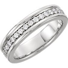 Grand Rapids Jewelry Store - Rings Mens Wedding Band Medawar White Gold Platinum Diamonds Eternity