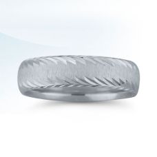 Grand Rapids Jewelry Store - Rings Mens Wedding Band Medawar White Gold Platinum Feathered Edge