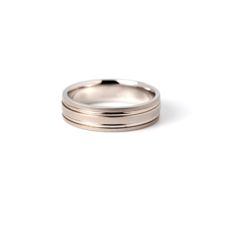 Grand Rapids Jewelry Store - Rings Mens Wedding Band Medawar White Gold Platinum Grooves