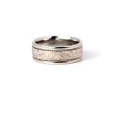 Rings Mens Wedding Band Medawar White Gold Platinum Inlayed Artistic Design Grand Rapids Jewelry Store - Rings Mens Wedding Band Medawar White Gold Platinum Inlayed Artistic Design