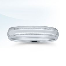 Rings Mens Wedding Band Medawar White Gold Platinum Milgrain Groove Grand Rapids Jewelry Store - Rings Mens Wedding Band Medawar White Gold Platinum Milgrain Groove