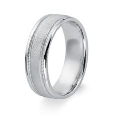 Rings Mens Wedding Band Medawar White Gold Platinum Mixed Finish Grand Rapids Jewelry Store - Rings Mens Wedding Band Medawar White Gold Platinum Mixed Finish