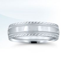 Rings Mens Wedding Band Medawar White Gold Platinum Twisted Edge Grand Rapids Jewelry Store - Rings Mens Wedding Band Medawar White Gold Platinum Twisted Edge