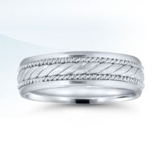 Rings Mens Wedding Band Medawar White Gold Platinum Twisted Milgrain Groove Grand Rapids Jewelry Store - Rings Mens Wedding Band Medawar White Gold Platinum Twisted Milgrain Groove