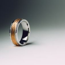 Grand Rapids Jewelry Store - Rings Mens Wedding Band Medawar White Gold Platinum Yellow Gold Exterior Curve