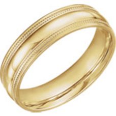 Rings Mens Wedding Band Medawar Yellow Gold Coin Edge Grand Rapids Jewelry Store - Rings Mens Wedding Band Medawar Yellow Gold Coin Edge