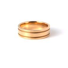 Grand Rapids Jewelry Store - Rings Mens Wedding Band Medawar Yellow Gold Grooves