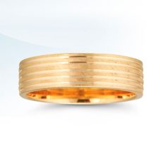 Rings Mens Wedding Band Medawar Yellow Gold Multigroove Grand Rapids Jewelry Store - Rings Mens Wedding Band Medawar Yellow Gold Multigroove