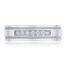 Rings Mens Wedding Band Tacori White Gold Platinum Diamonds 110 6d 10 Grand Rapids Jewelry Store - Rings Mens Wedding Band Tacori White Gold Platinum Diamonds 110 6d 10