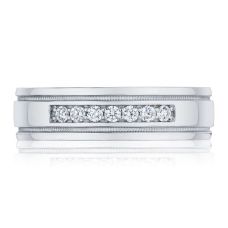 Grand Rapids Jewelry Store - Rings Mens Wedding Band Tacori White Gold Platinum Diamonds 110 6d 10