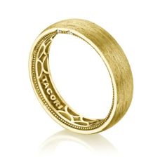 Grand Rapids Jewelry Store - Rings Mens Wedding Band Tacori Yellow Gold Coastal Crescent Collection P600 5.5fyb