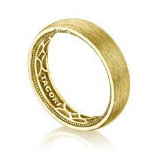 Rings Mens Wedding Band Tacori Yellow Gold Coastal Crescent Collection P600 5.5fyb Grand Rapids Jewelry Store - Rings Mens Wedding Band Tacori Yellow Gold Coastal Crescent Collection P600 5.5fyb
