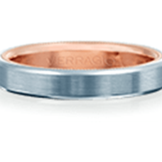 Rings Mens Wedding Band Verragio White Gold Platinum Rose Gold Inlay Classic Grand Rapids Jewelry Store - Rings Mens Wedding Band Verragio White Gold Platinum Rose Gold Inlay Classic