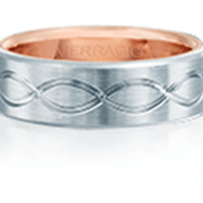 Rings Mens Wedding Band Verragio White Gold Platinum Rose Yellow Gold Options Sculpted Loop Design Grand Rapids Jewelry Store - Rings Mens Wedding Band Verragio White Gold Platinum Rose Yellow Gold Options Sculpted Loop Design