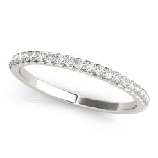 Grand Rapids Jewelry Store - Rings Womens Wedding Band Medawar White Gold Platinum Prong Set Diamonds Engravable