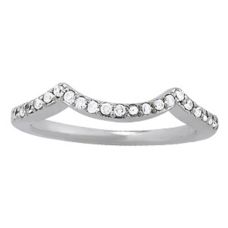 Grand Rapids Jewelry Store - Rings Womens Wedding Band Medawar White Gold Platinum Round Diamonds Curved Shape