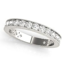 Rings Womens Wedding Band Medawar White Gold Platinum Round Diamonds Engravable Grand Rapids Jewelry Store - Rings Womens Wedding Band Medawar White Gold Platinum Round Diamonds Engravable