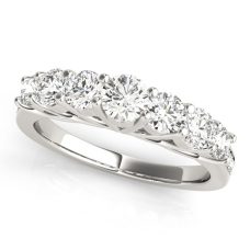 Rings Womens Wedding Band Medawar White Gold Platinum Varied Size Diamonds Engravable Grand Rapids Jewelry Store - Rings Womens Wedding Band Medawar White Gold Platinum Varied Size Diamonds Engravable