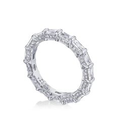 Grand Rapids Jewelry Store - Rings Womens Wedding Band Tacori White Gold Platinum Royalt Bagette Eternity Ht265865 50