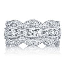 Rings Womens Wedding Band Tacori White Gold Platinum Adoration Diamond Ht2616b 10 3 Grand Rapids Jewelry Store - Rings Womens Wedding Band Tacori White Gold Platinum Adoration Diamond Ht2616b 10 3