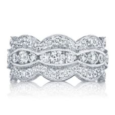 Grand Rapids Jewelry Store - Rings Womens Wedding Band Tacori White Gold Platinum Adoration Diamond Ht2616b 10 3