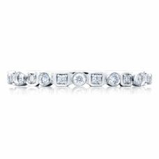 Grand Rapids Jewelry Store - Rings Womens Wedding Band Tacori White Gold Platinum Sculpted Crescent Square And Round Diamonds 201 2 10