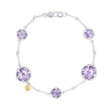 Grand Rapids Jewelry Store - Wrist Bracelet Tacori Fashion Silver 18k Gold Multi Gem Chain Amethyst Sb20201 10